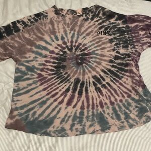 PINK Victoria's Secret Tie-Dye Tee in Purple and Blue
